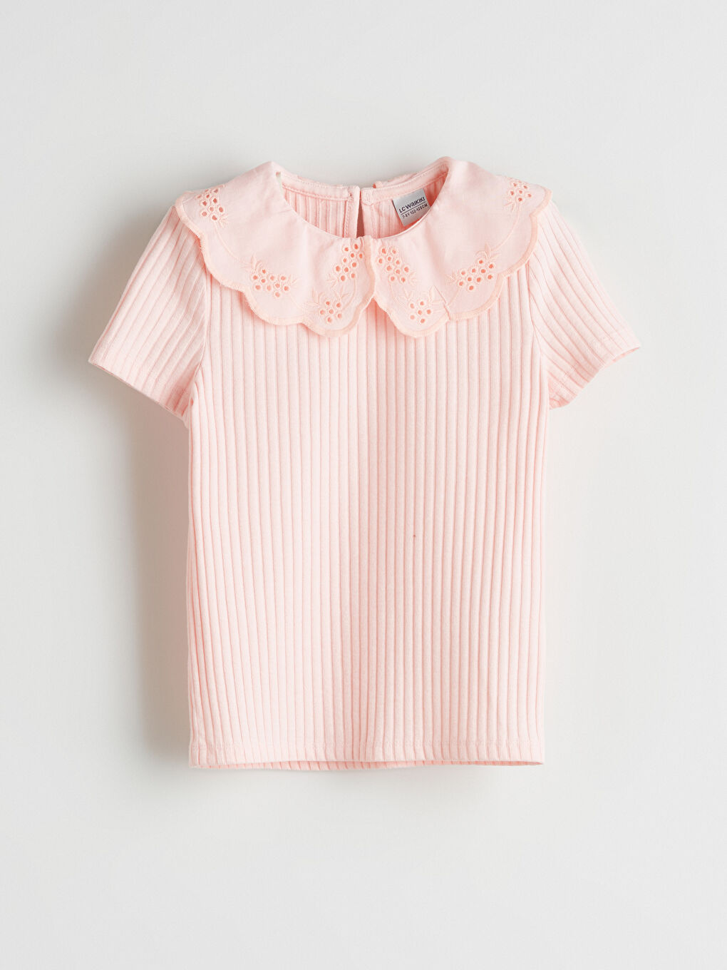 Pembe Bebe Yaka Kız Çocuk Tişört