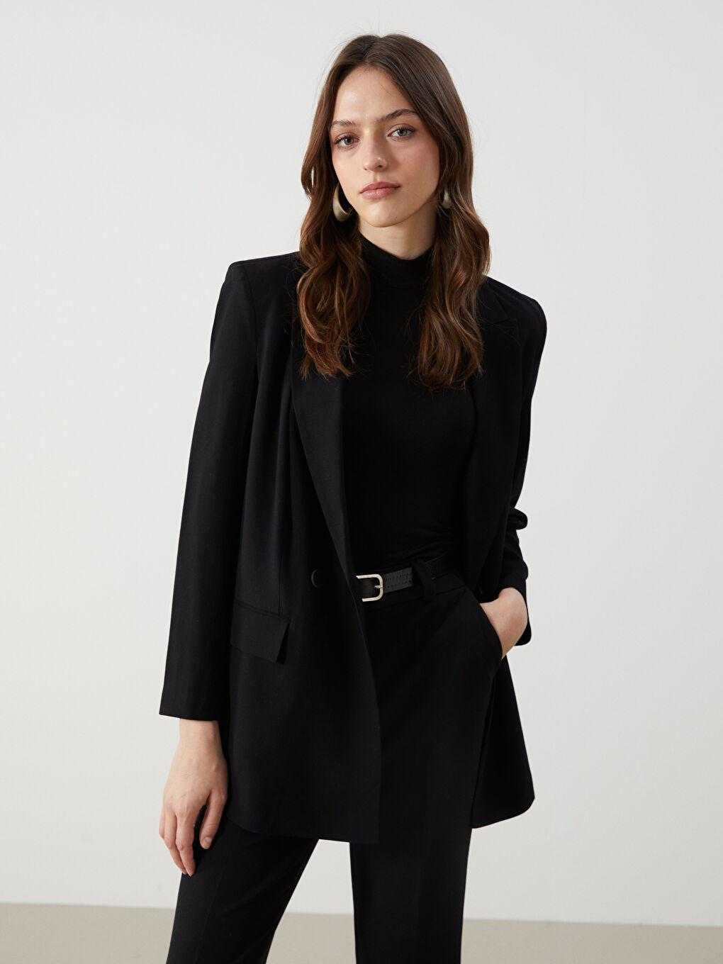 LCW Modest Siyah Kadın Blazer Ceket