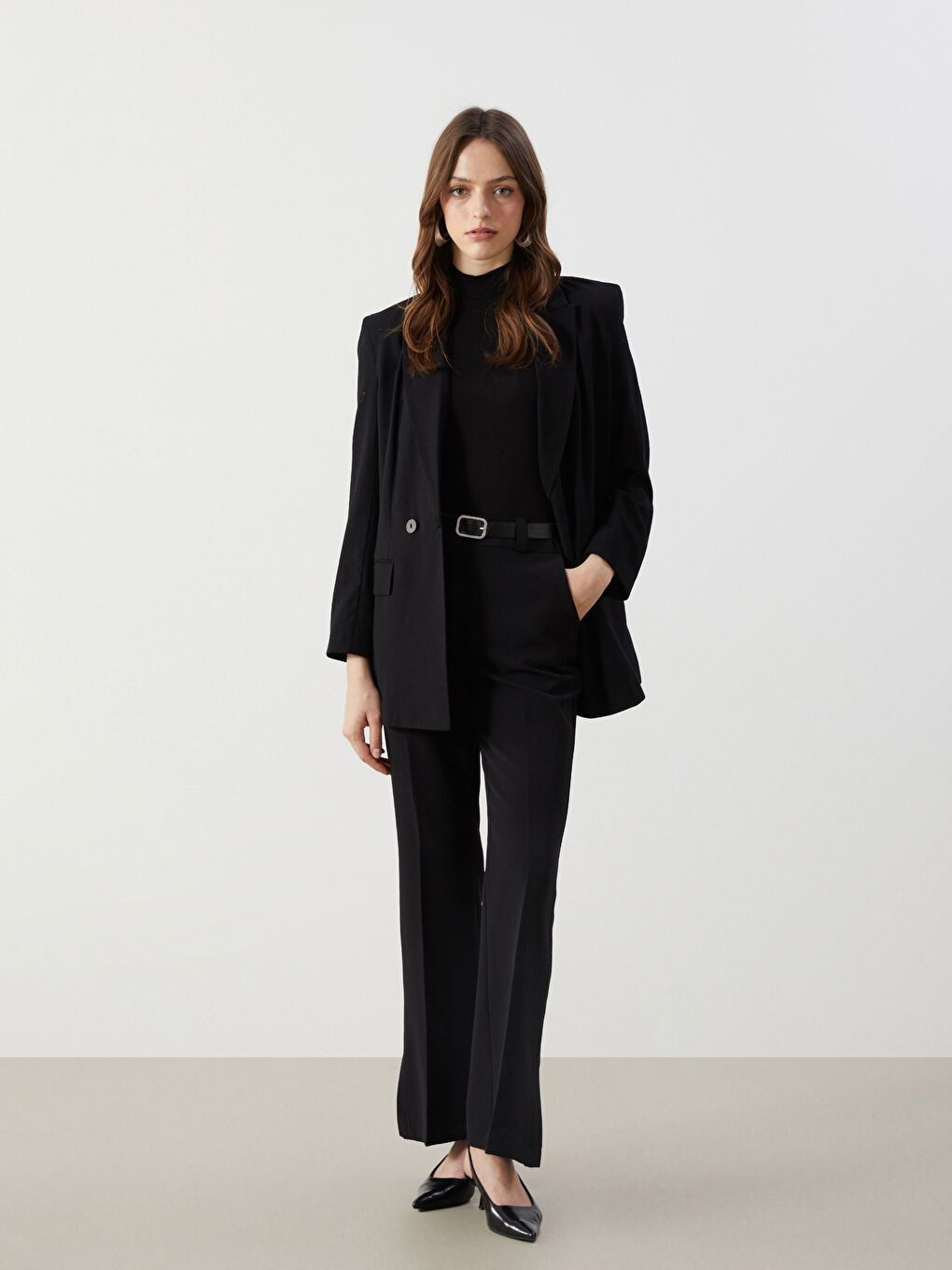 LCW Modest Siyah Kadın Blazer Ceket - 1