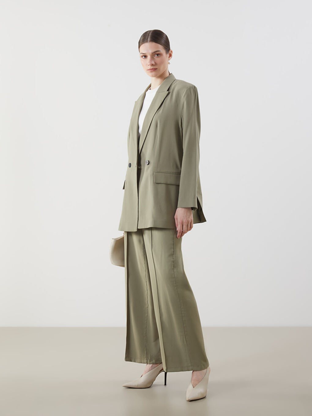 LCW Modest Haki Kadın Blazer Ceket - 1