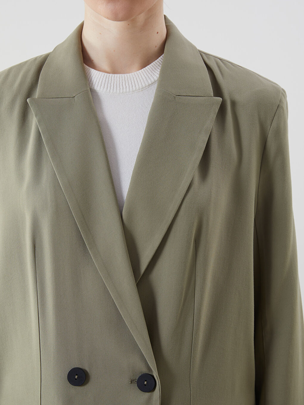 LCW Modest Haki Kadın Blazer Ceket - 2