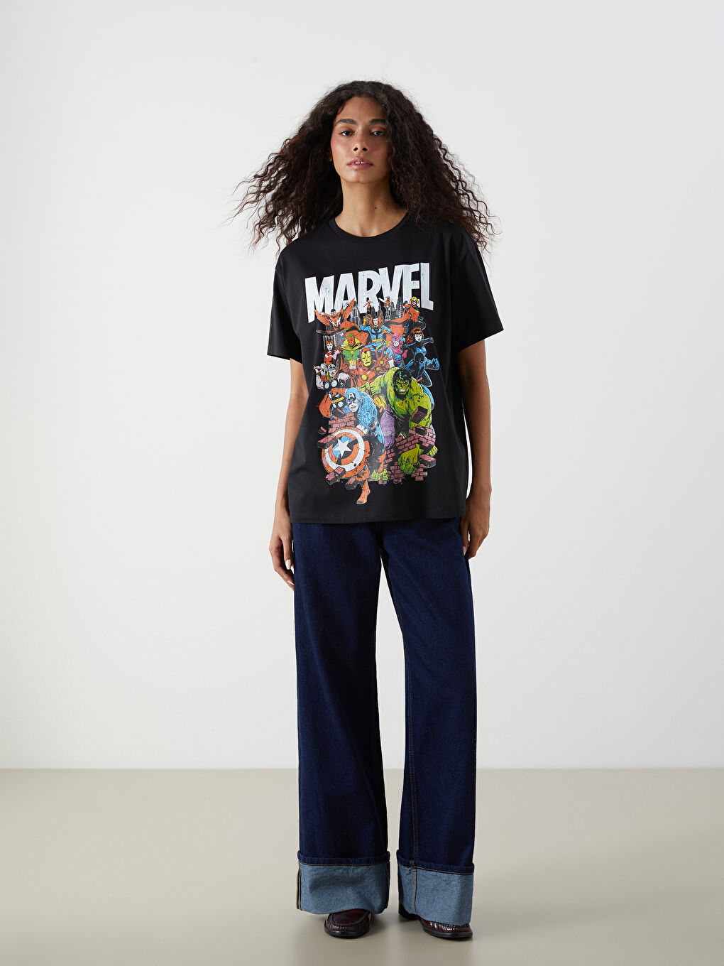 Crew Neck Marvel Licensed Women's T-Shirt-1
