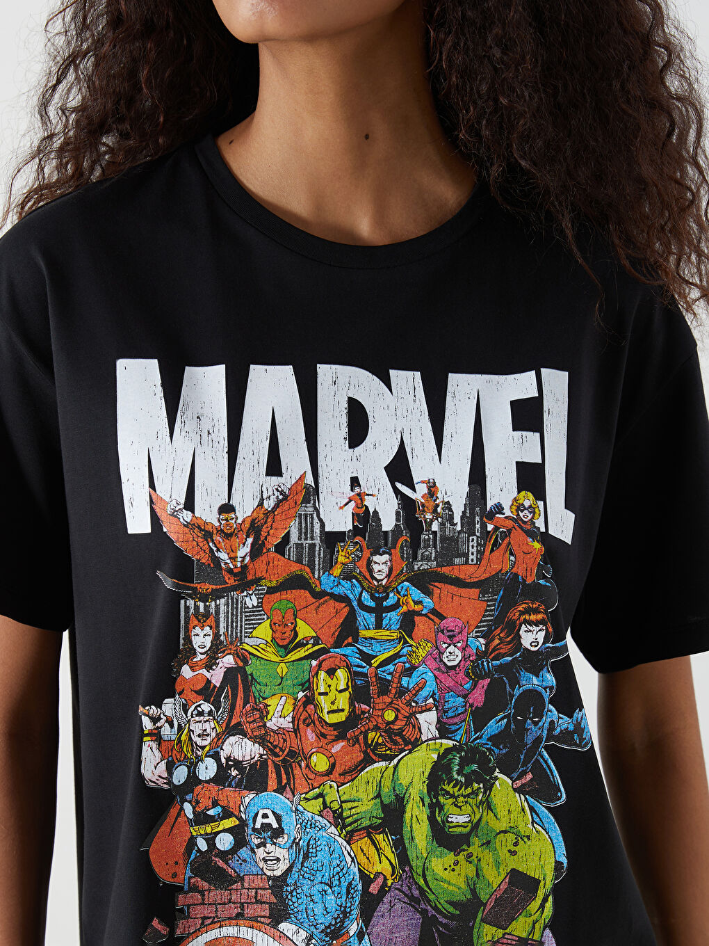 Crew Neck Marvel Licensed Women's T-Shirt-2