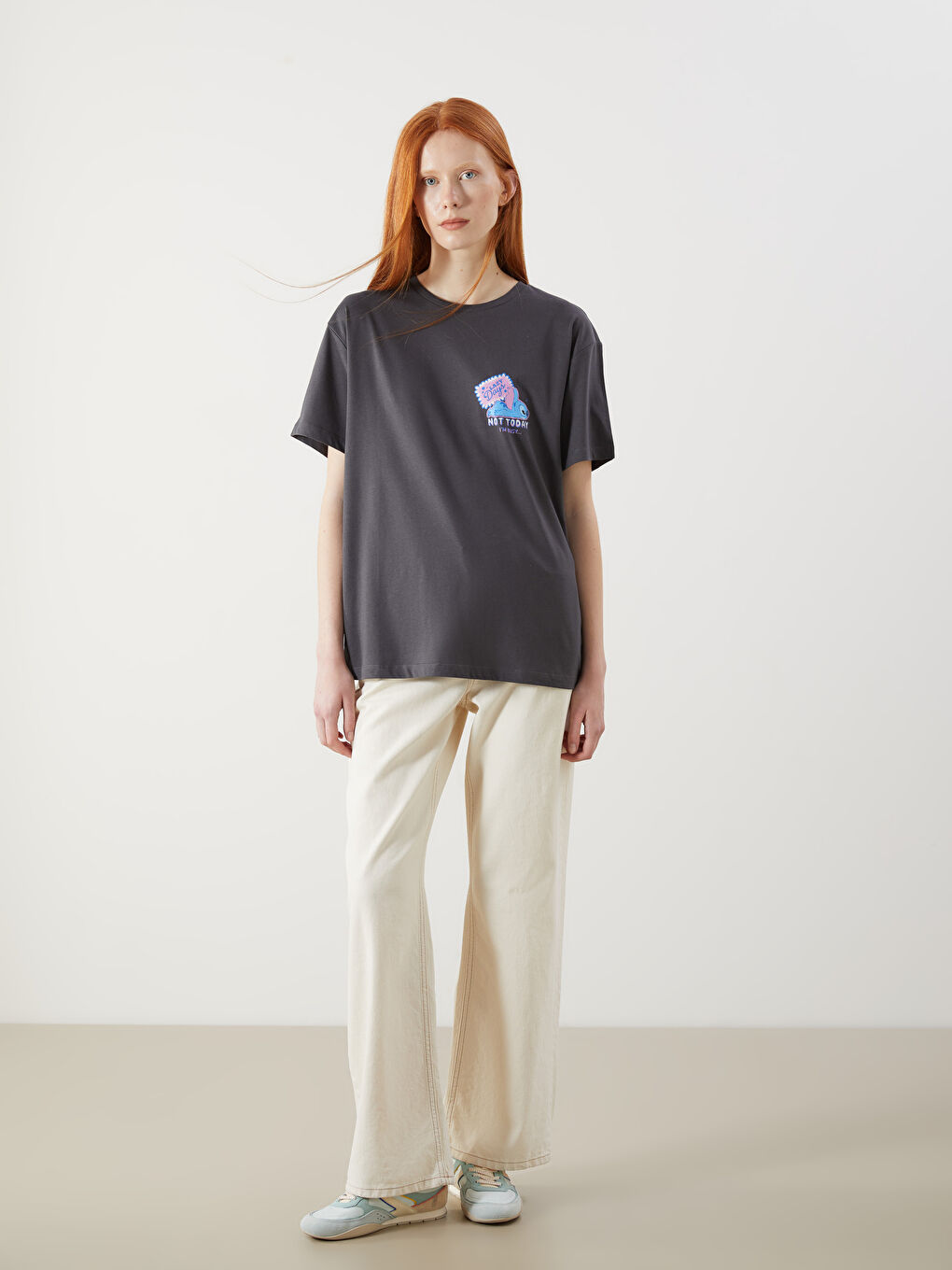 Crew Neck Stitch Licensed Women's T-Shirt-1