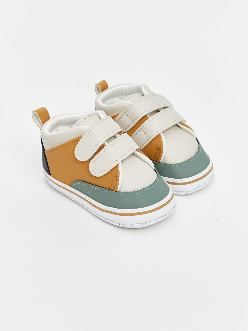 Bej Cırt Cırtlı Erkek Bebek Yürüme Öncesi Ayakkabı