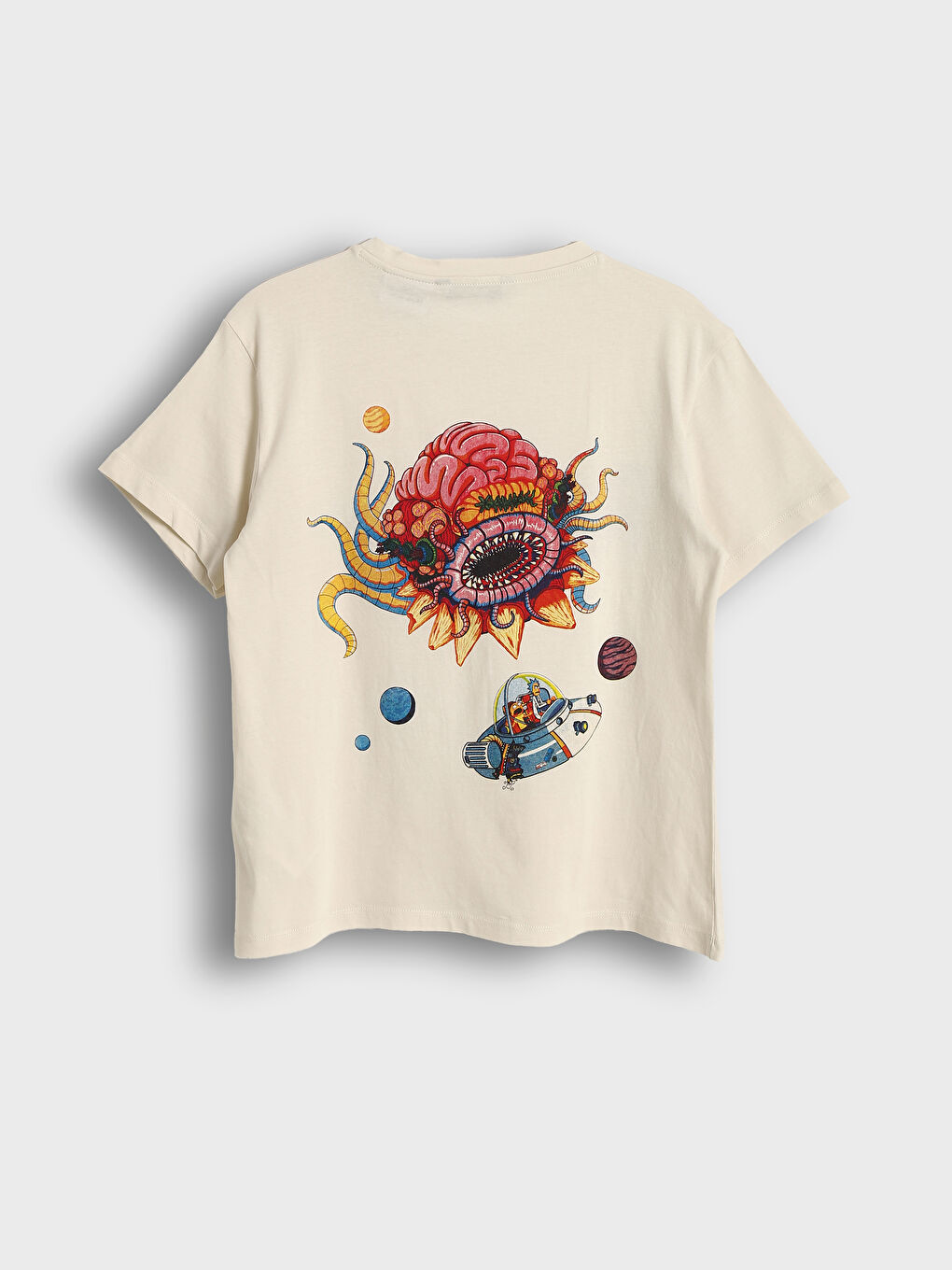 Crew Neck Rick and Morty Printed Short Sleeve Women's T-Shirt -S5L337Z8-FZJ
