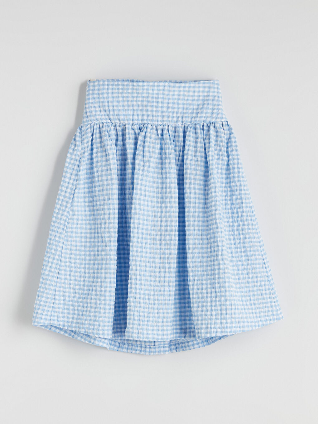 Mavi Ekose Kız Çocuk Etek-2