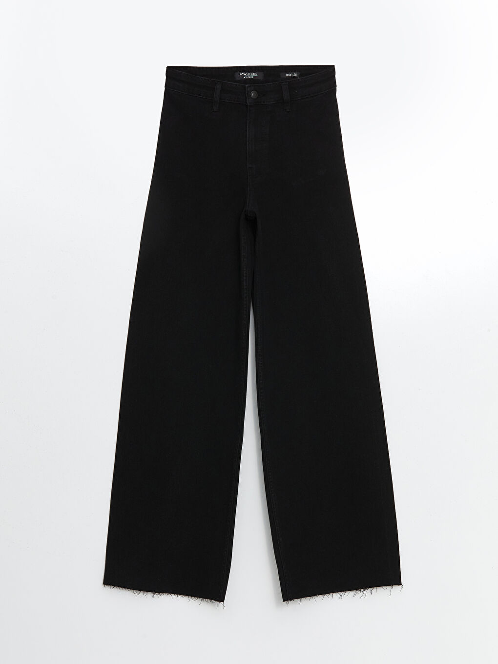 Siyah Wideleg Kadın Jean Pantolon-4
