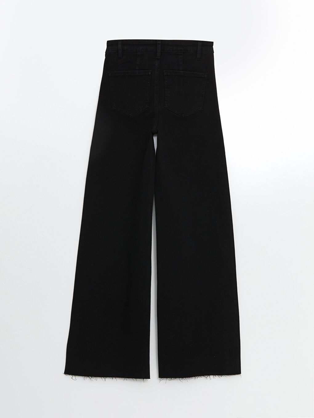 Siyah Wideleg Kadın Jean Pantolon-5