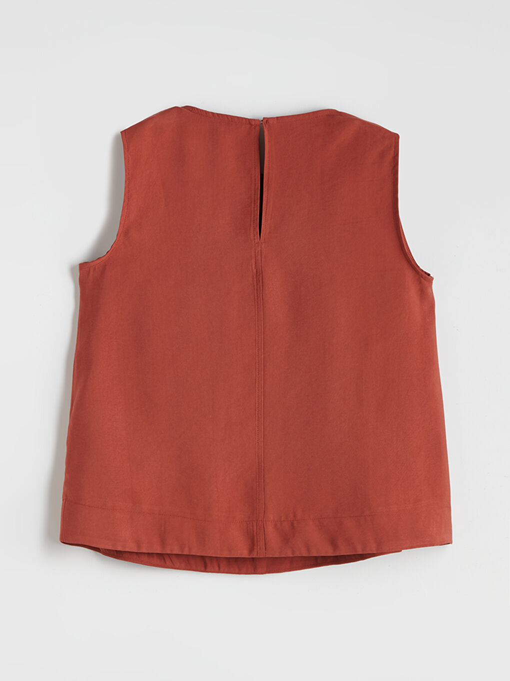 Kahverengi Bisiklet Yaka Modal Karışımlı Bluz-6