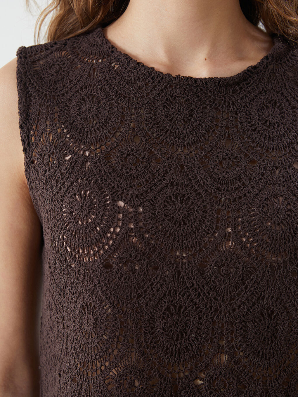 LCWAIKIKI Classic Woman BROWN Blouse -S5L372Z8-KPX