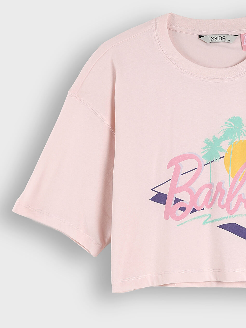 Crew Neck Barbie Printed Women's Crop Top-7