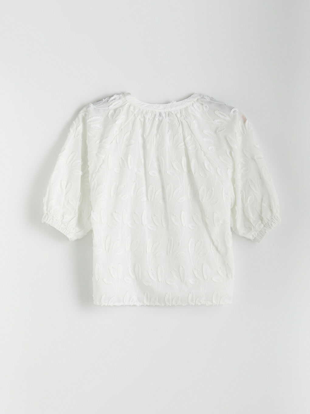 LCW Grace Notch Neck Embroidered Women's Blouse -S5L402Z8-FFB