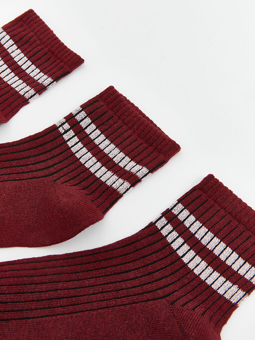 Karışık Çizgili Kadın Soket Çorap 3'lü-1