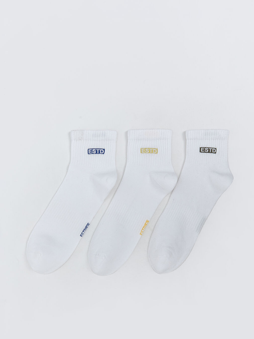 Embroidered Men's Ankle Socks 3-packs -S5L436Z8-J5E