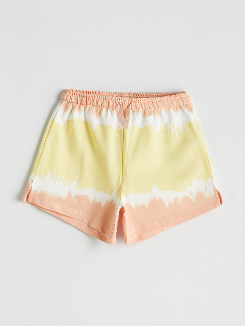 Sarı Beli Lastikli Kız Çocuk Şort