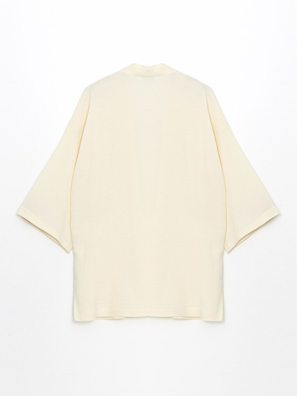 LCW Vision Bej Şal Yaka Oversize Kadın Kimono - 5
