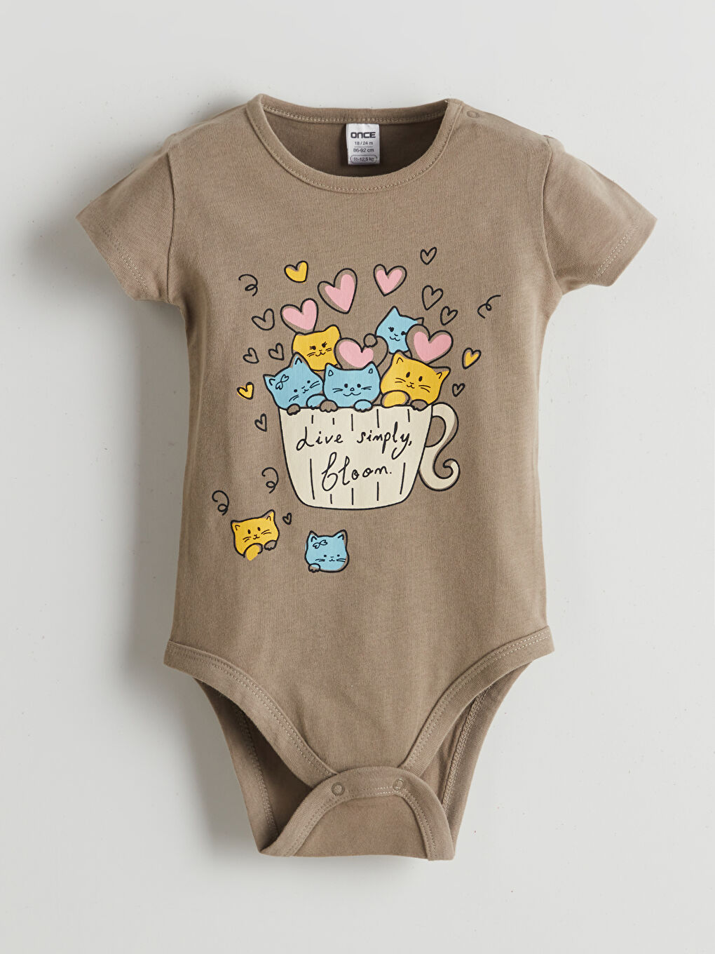 Crew Neck Printed Baby Girl Body With Snaps -S5L488Z1-FN0