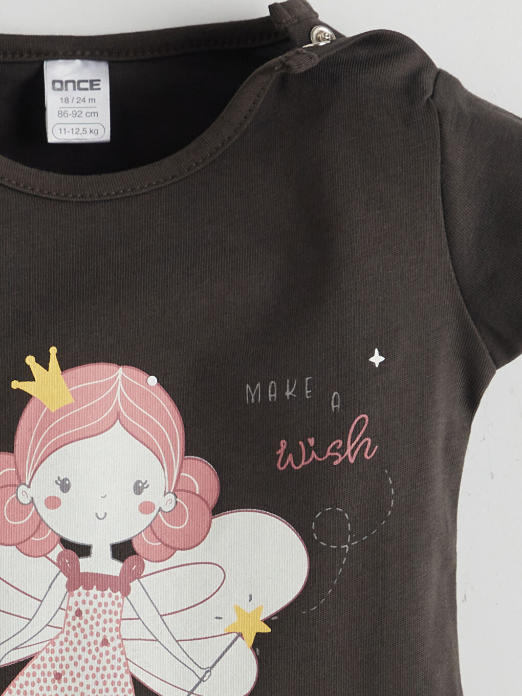 Crew Neck Printed Baby Girl Body With Snaps -S5L490Z1-CTH