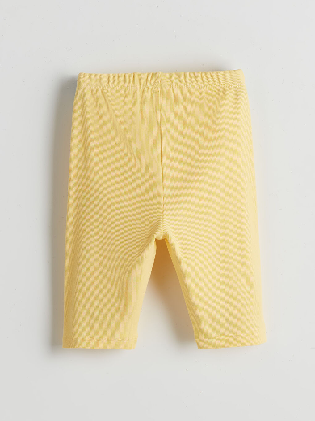 Sarı Beli Lastikli Kısa Kız Çocuk Tayt-1