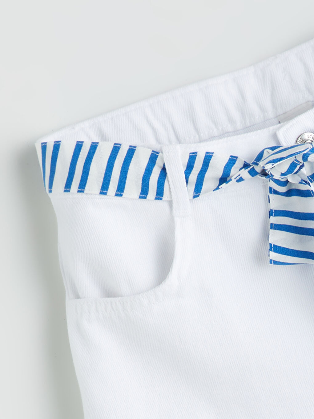 Beyaz Basic Kız Çocuk Şort-2