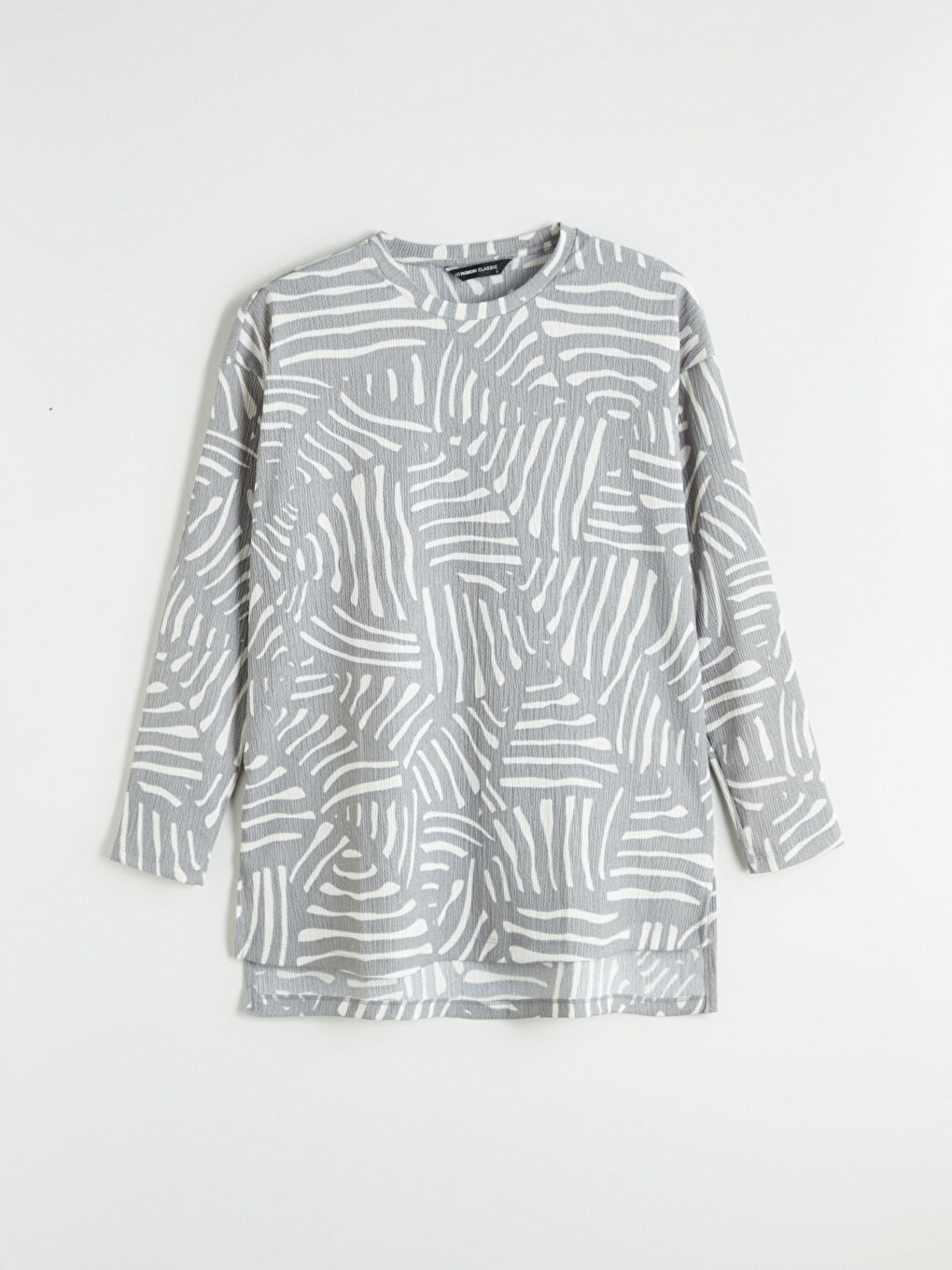 LCWAIKIKI Classic Crew Neck Patterned Women's Tunic -S5L583Z8-LRW