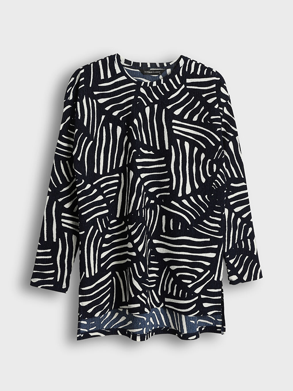 Crew Neck Patterned Women's Tunic-4