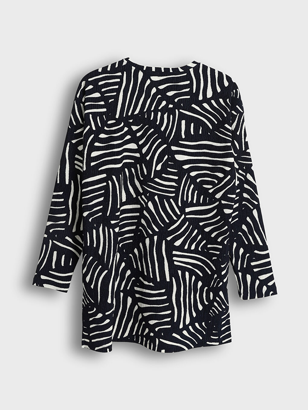 Crew Neck Patterned Women's Tunic-5