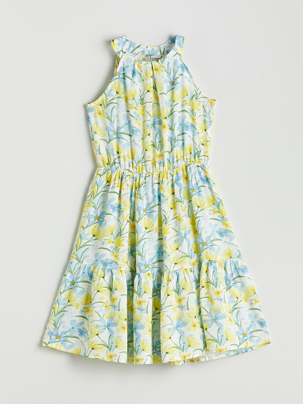 Halter Neck Floral Girls' Dress -S5L587Z4-LU7