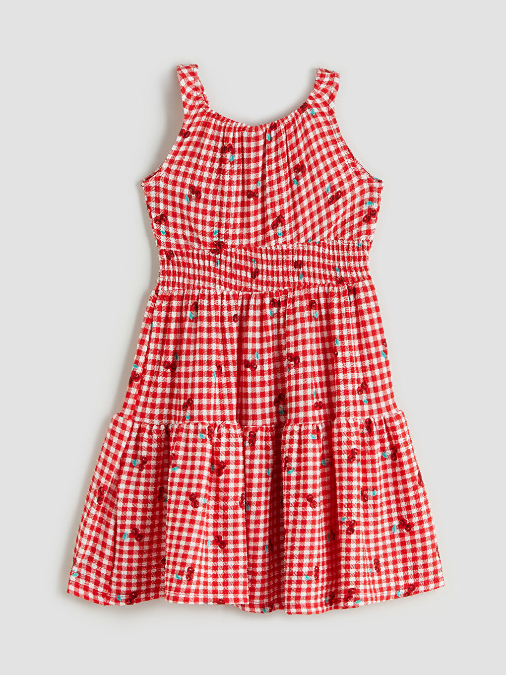 Square Collar Plaid Girls' Dress -S5L589Z4-LPA
