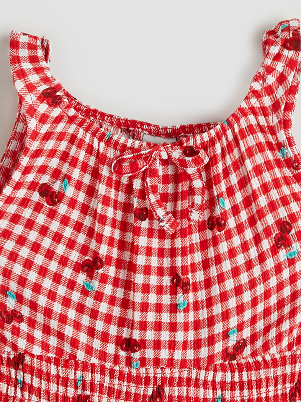 Square Collar Plaid Girls' Dress -S5L589Z4-LPA