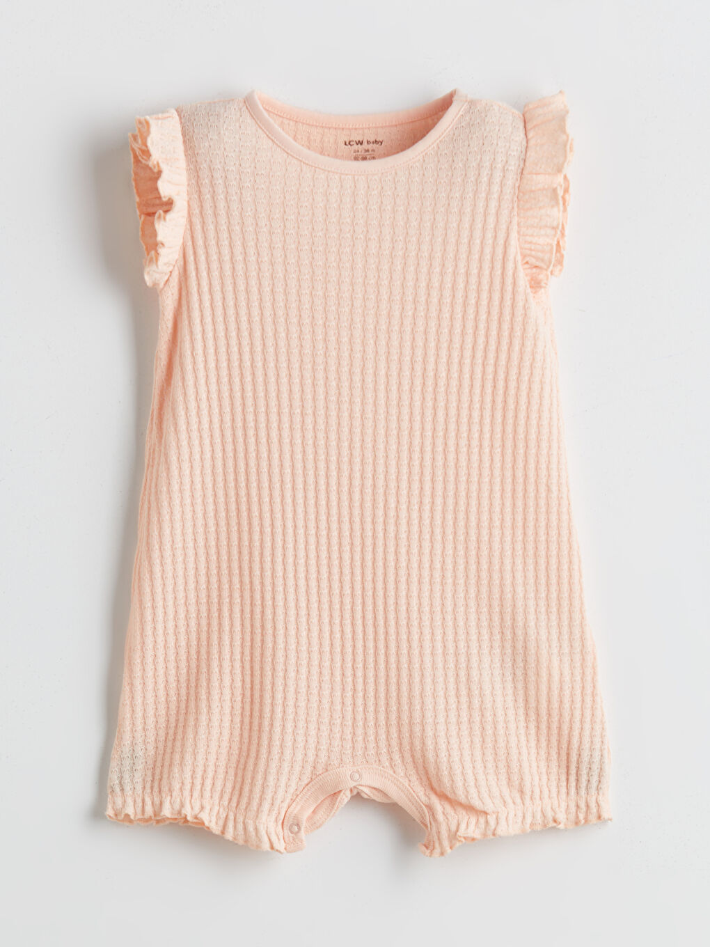 Pembe Bisiklet Yaka Kız Bebek Penye Tulum