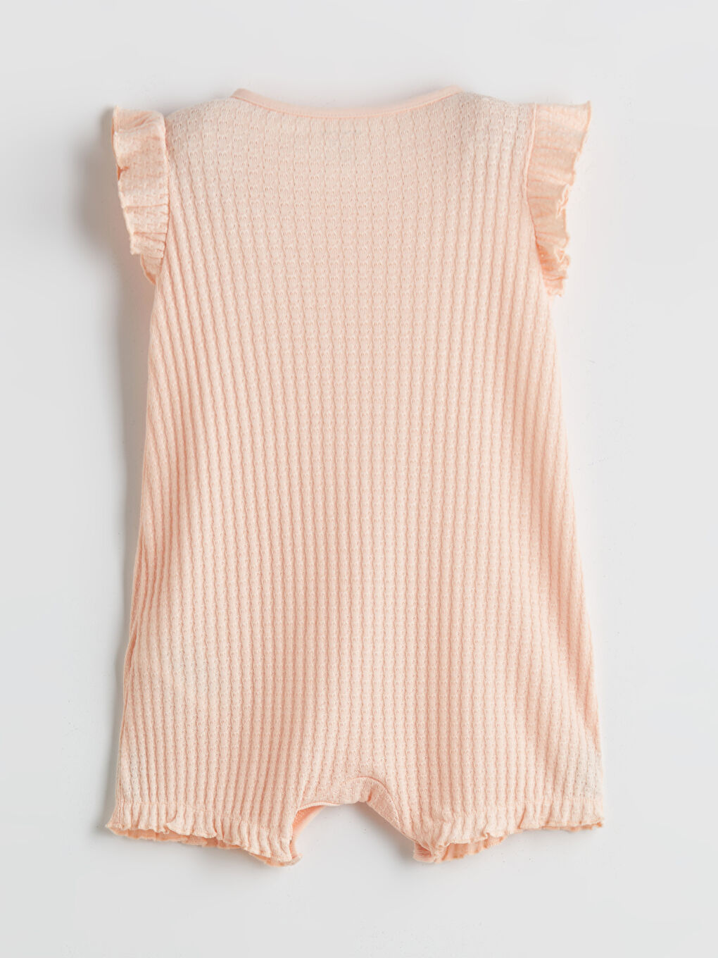 Pembe Bisiklet Yaka Kız Bebek Penye Tulum-1