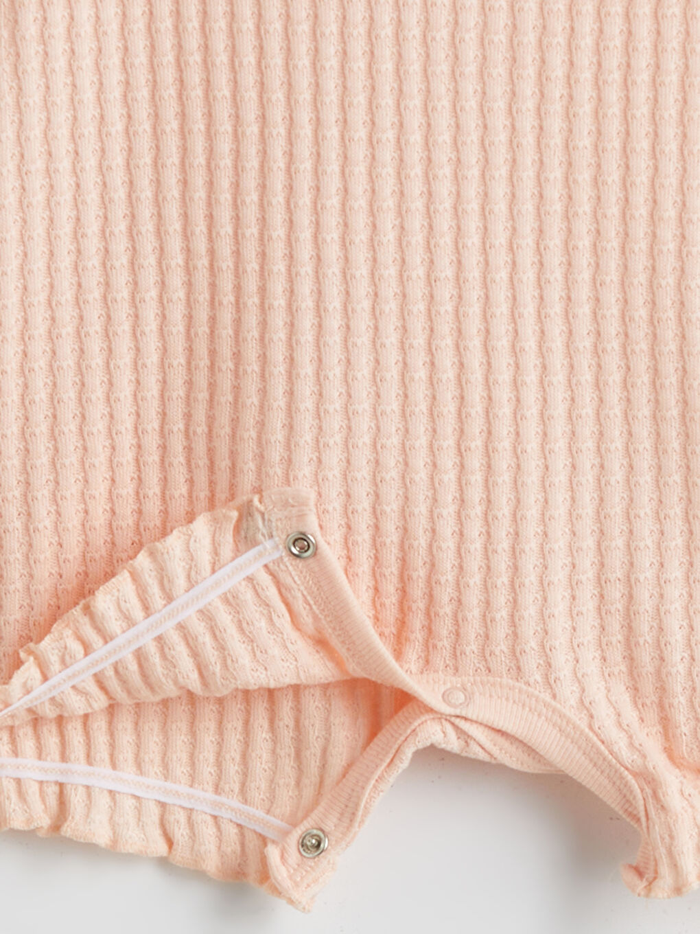 Pembe Bisiklet Yaka Kız Bebek Penye Tulum-2