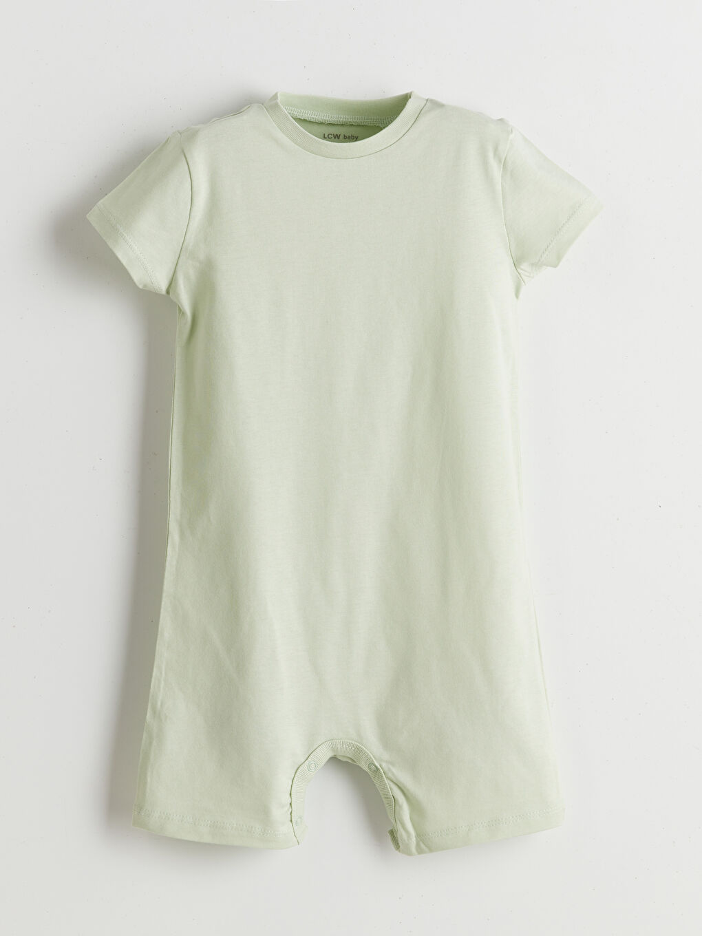 Bej Erkek Bebek Kısa Kollu Tulum