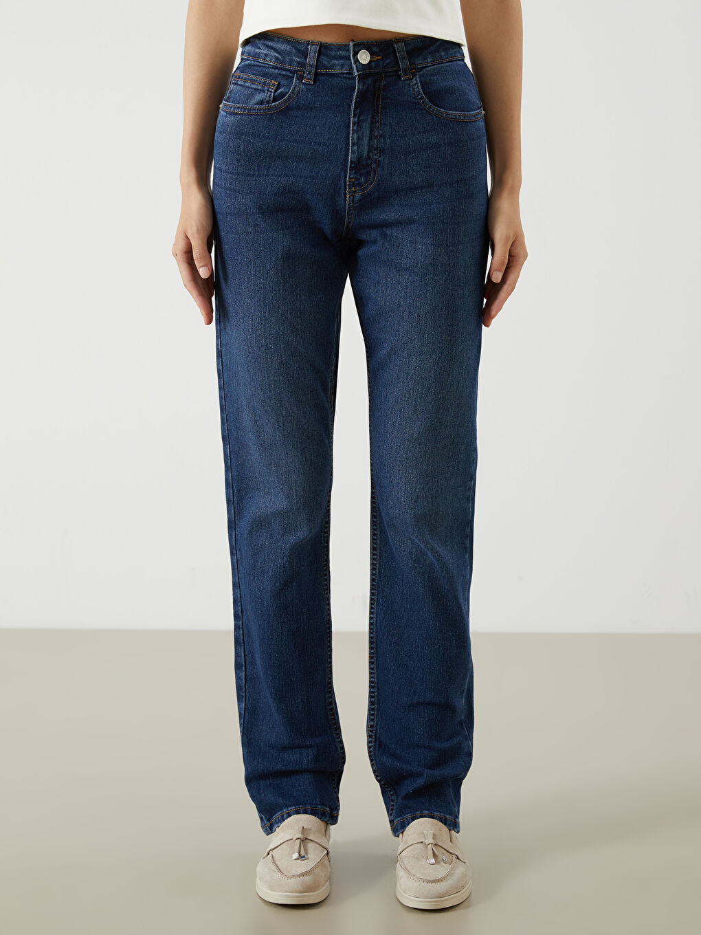 Прямые Джинсы Для Женщин-1