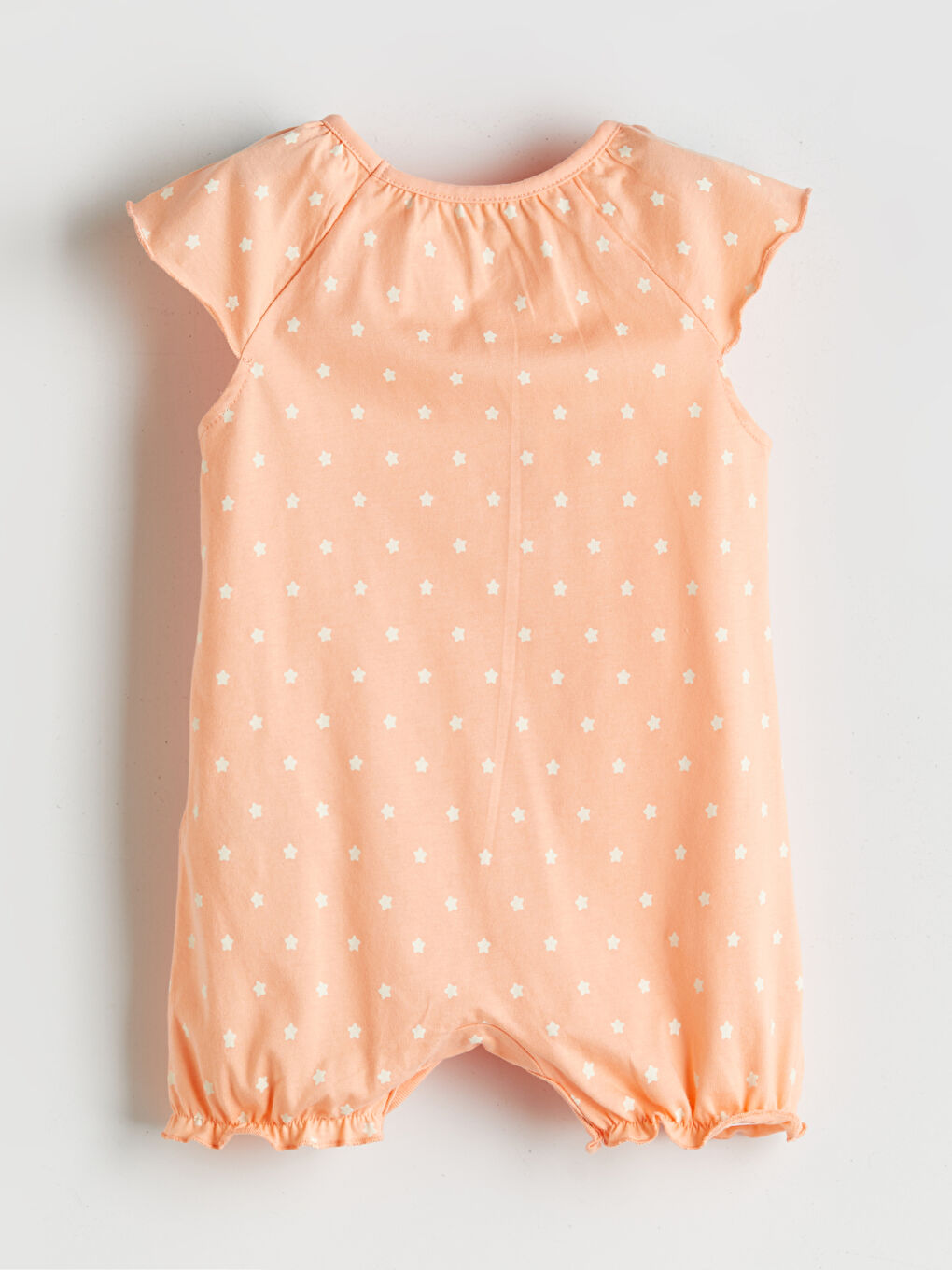 Mercan Bisiklet Yaka Kız Bebek Penye Tulum-1