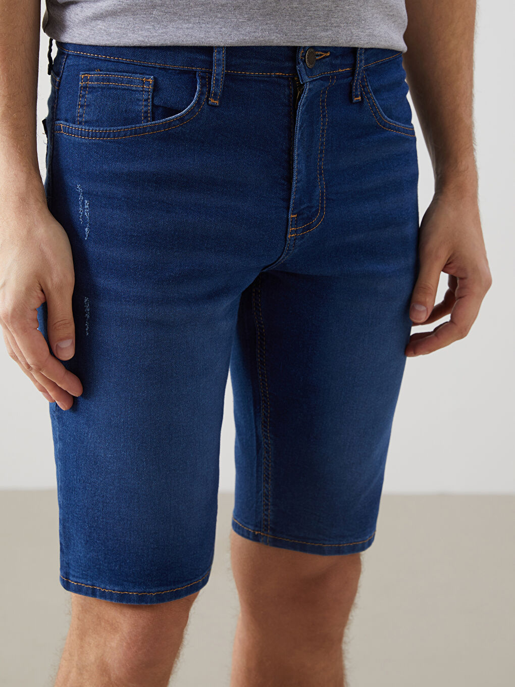 Super Skinny Fit Men's Jean Shorts -S5L652Z8-507