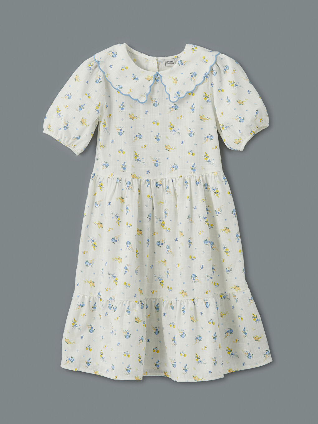 Peter Pan Collar Floral Girl's Dress -S5L654Z4-LRA