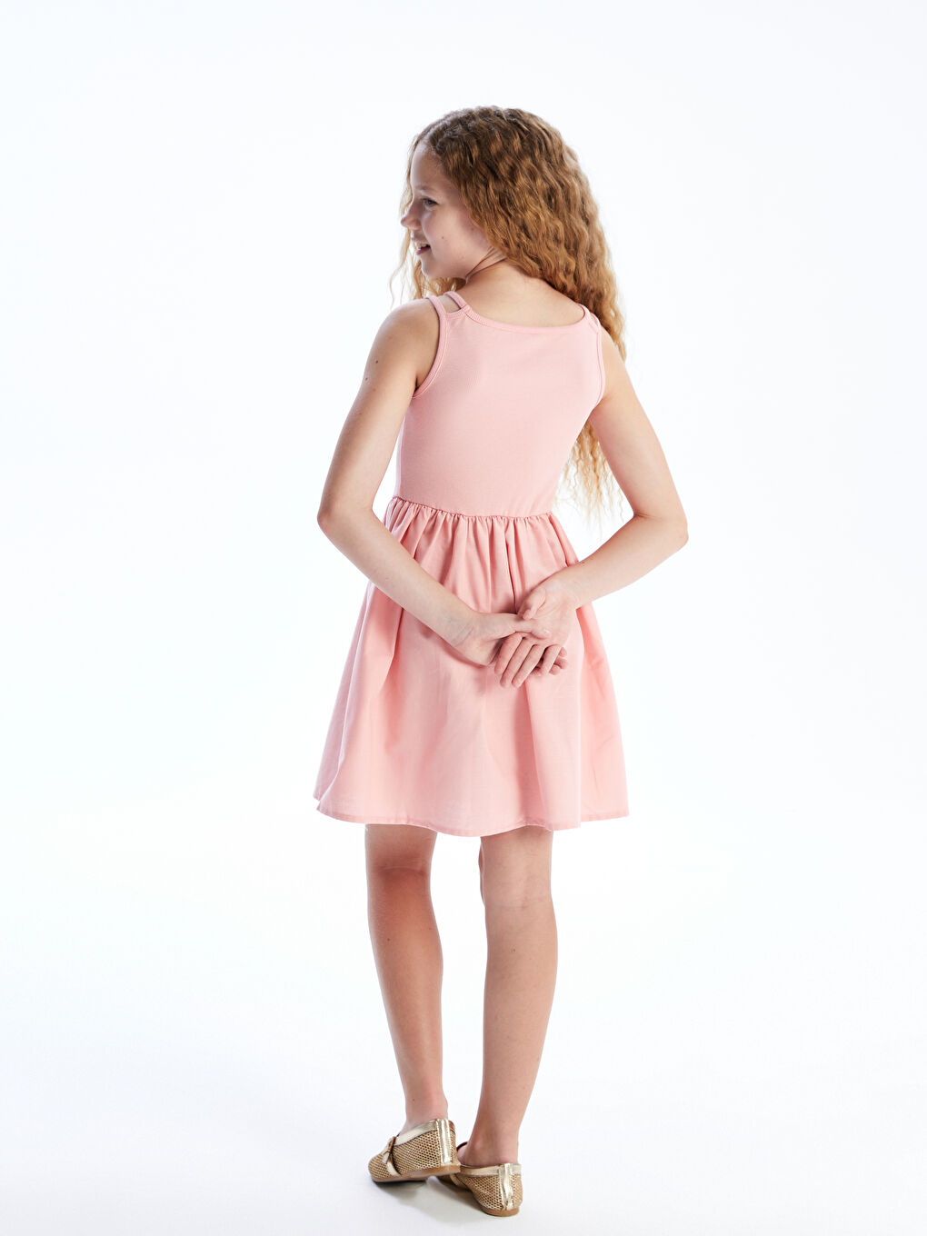 LCW Kids Girl PINK Dress -S5L655Z4-YTJ