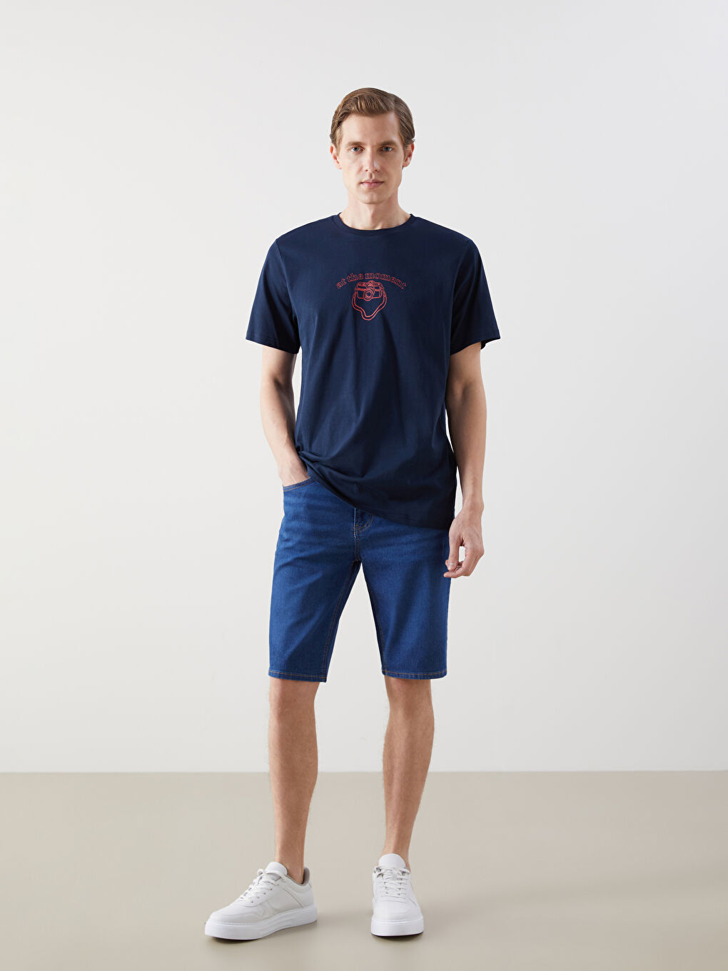 Super Skinny Fit Men's Jean Shorts -S5L659Z8-507