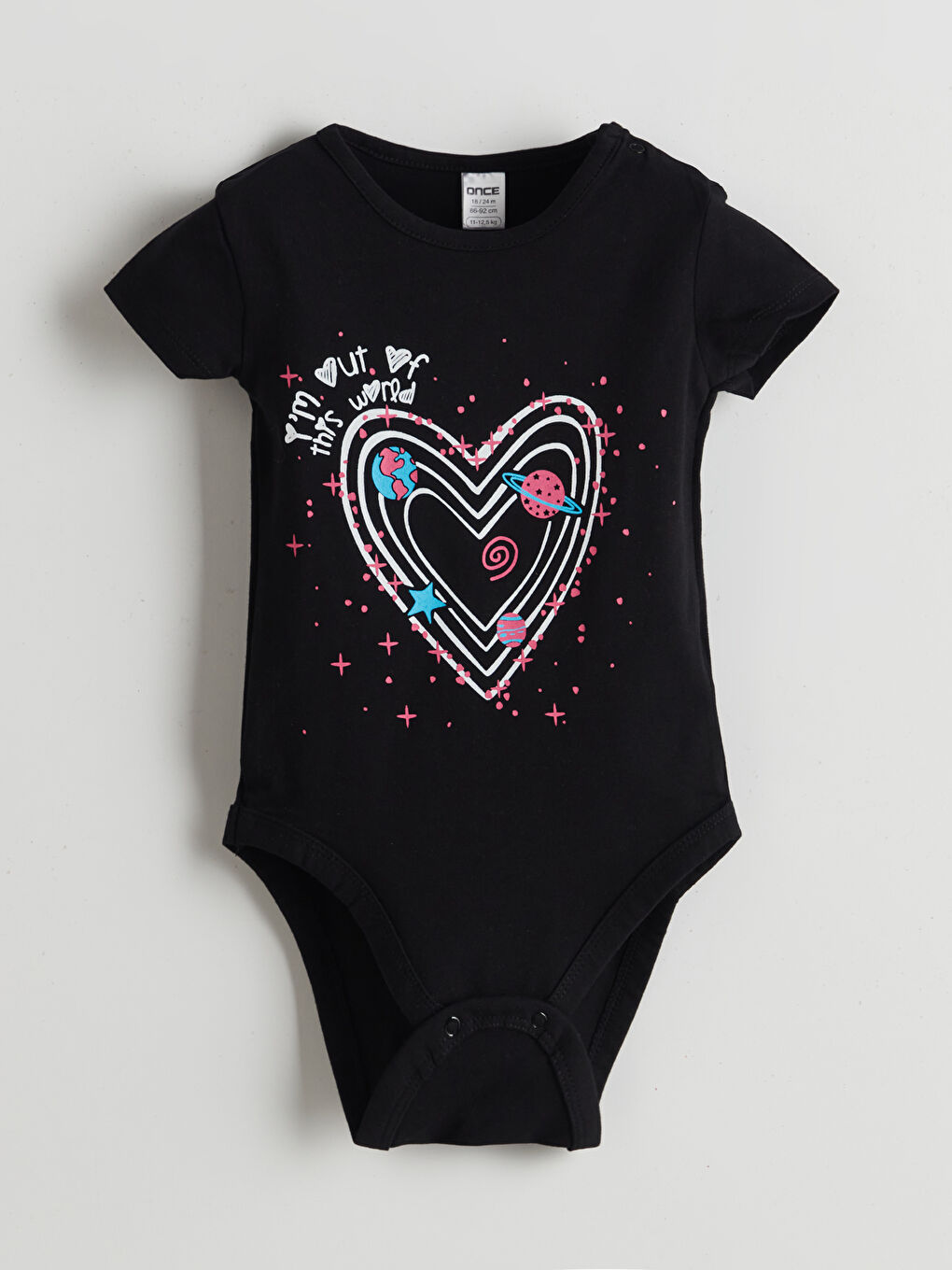 Crew Neck Printed Baby Girl Body With Snaps -S5L666Z1-CVL