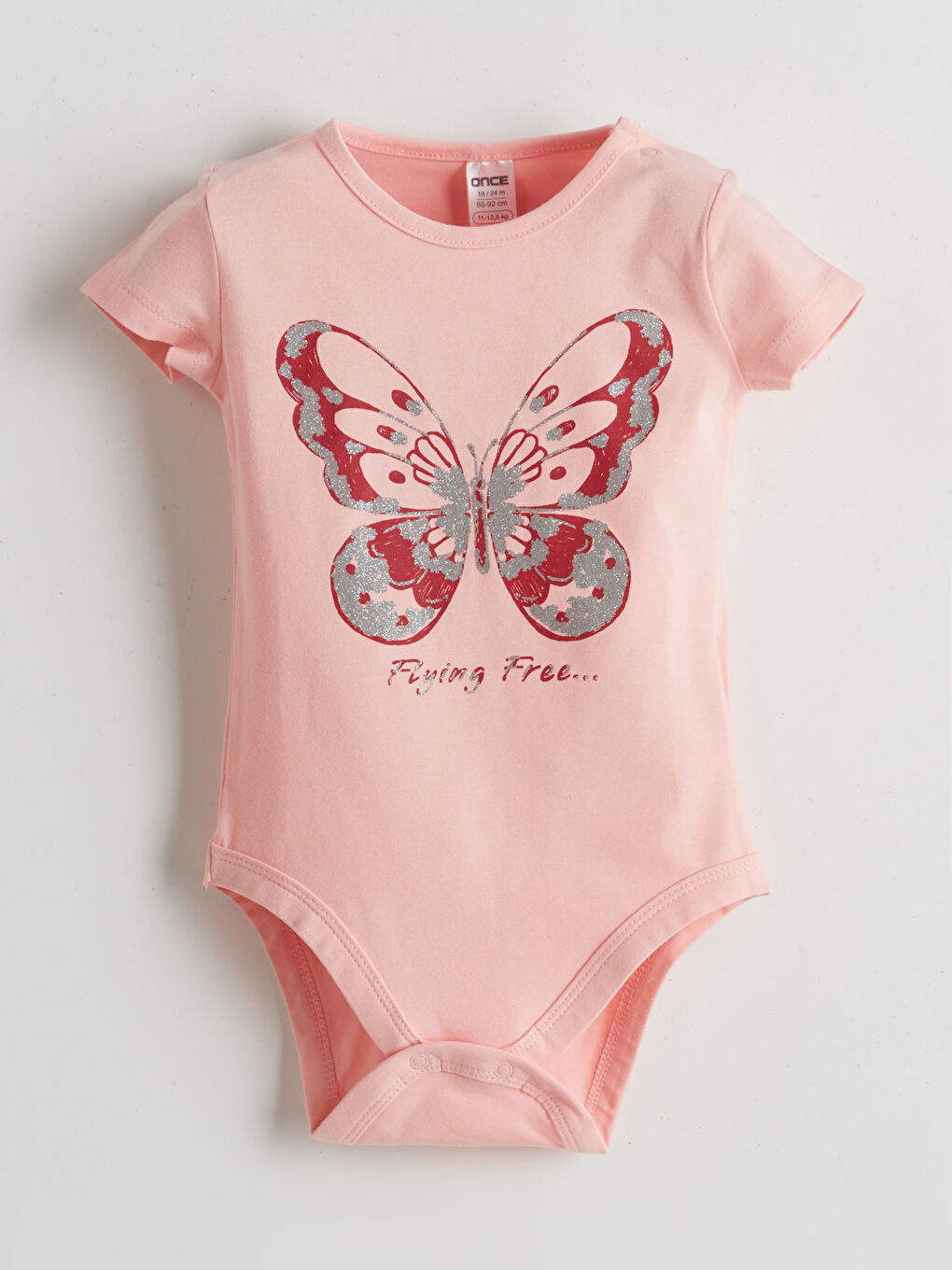 Crew Neck Printed Baby Girl Body With Snaps -S5L666Z1-VAW