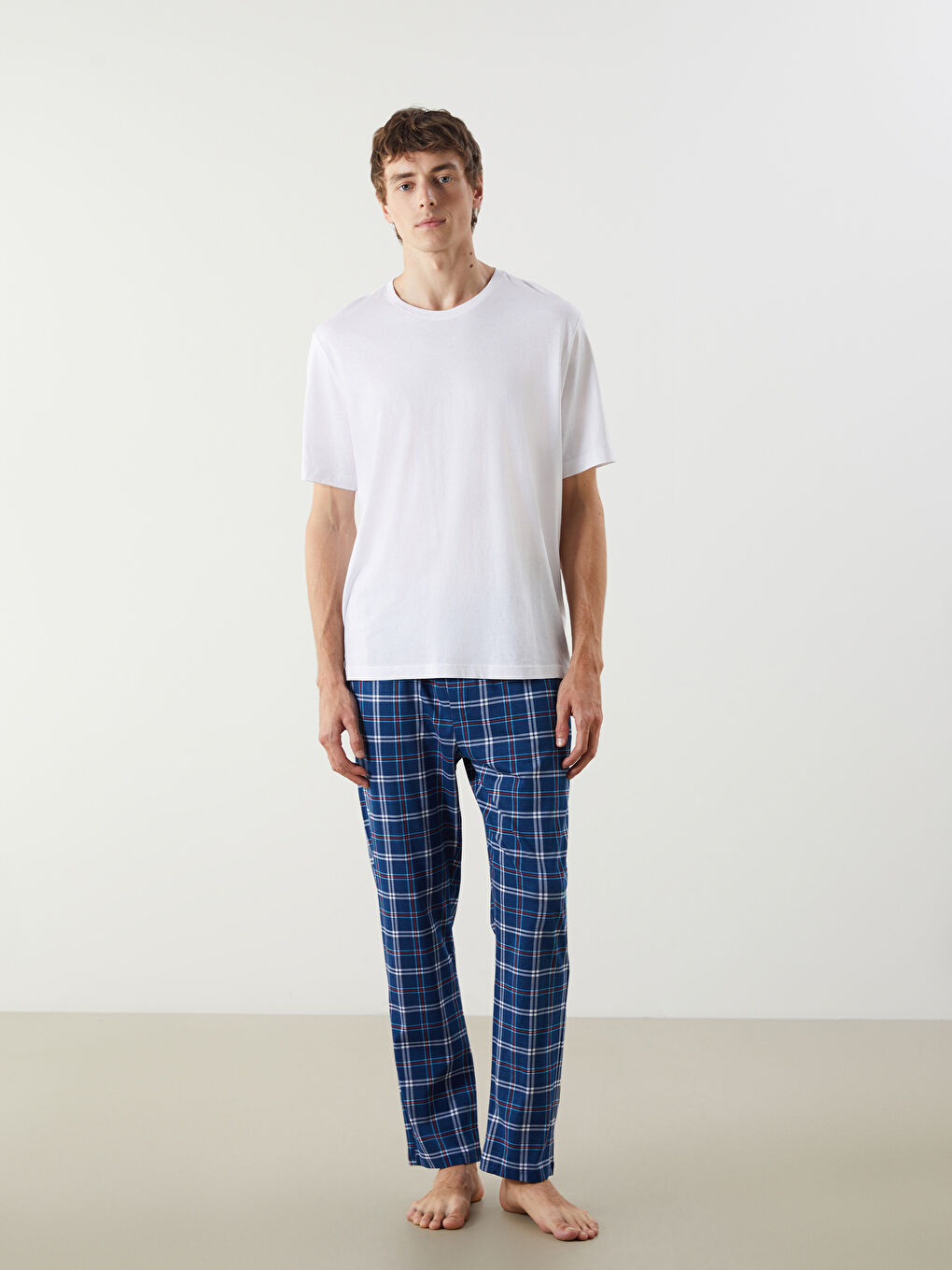 Regular Fit Plaid Men's Pyjama Bottoms