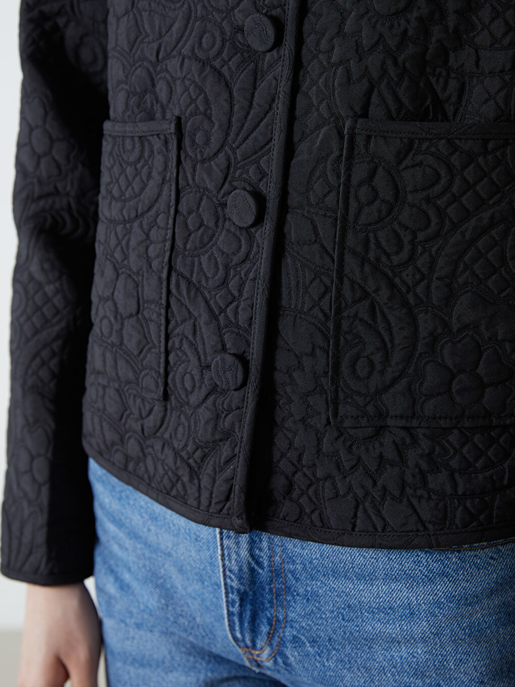 LCW Vision Crew Neck Self-Patterned Women's Jacket -S5L673Z8-CVL