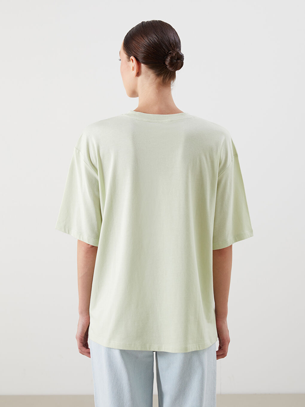 Crew Neck Printed Oversize Women's T-Shirt-3