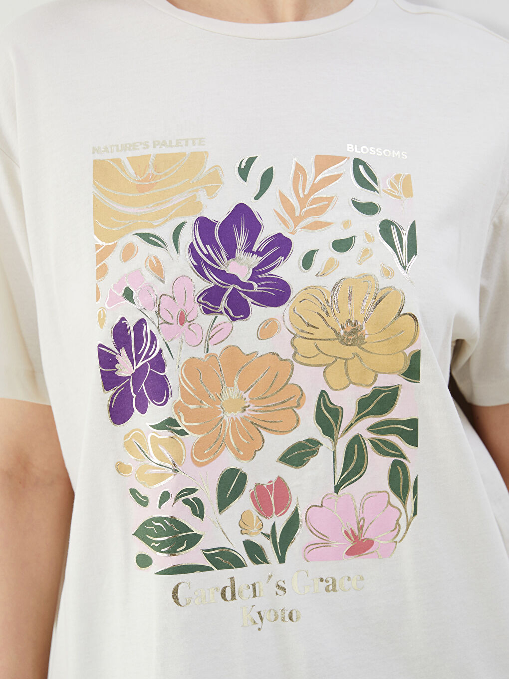 Crew Neck Printed Women's T-Shirt -S5L683Z8-FPK