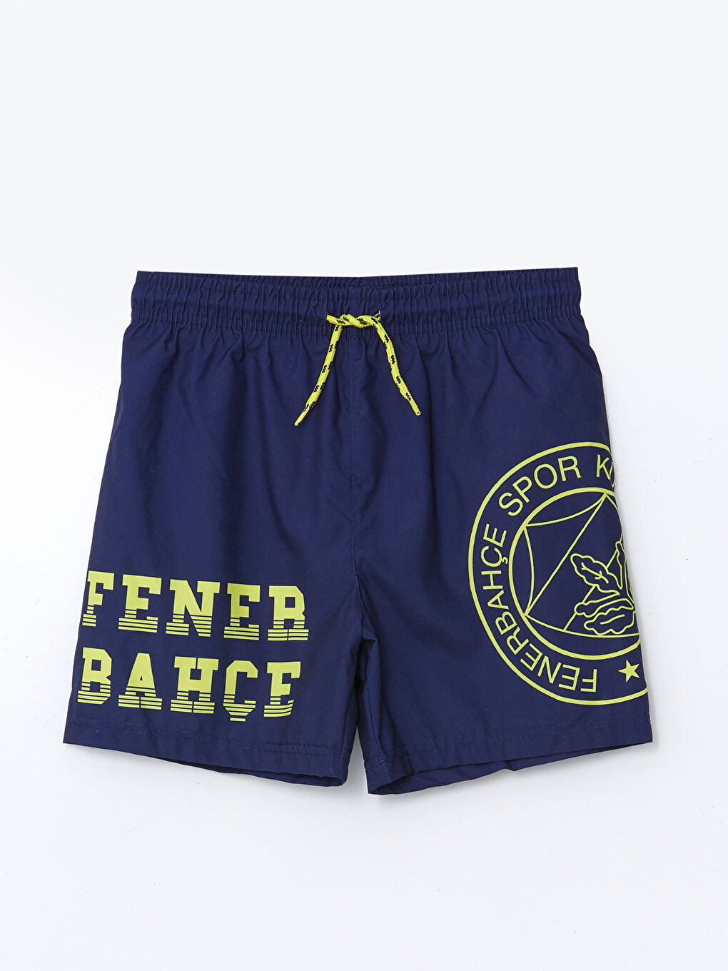 Elasticated Waist Fenerbahçe Printed Boys' Beach Shorts -S5L685Z4-LSJ