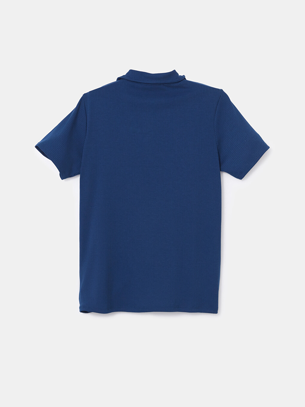 Polo Neck Textured Women's T-shirt-6