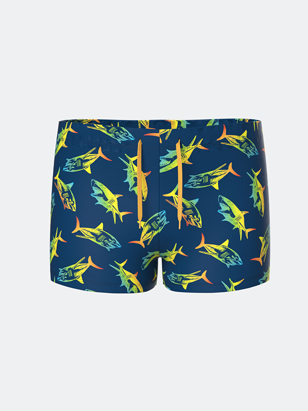 Elastic Waist Printed Boys' Boxer Swimsuit -S5L713Z4-LSJ